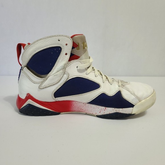 Nike Air Jordan 7 Retro Tinker Alternate 2016 Size 12 304775-123 White Blue Red - Picture 12 of 16